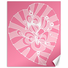 Pink Zendoodle Canvas 16  X 20  by Mazipoodles