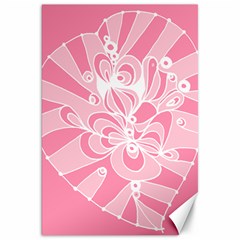 Pink Zendoodle Canvas 20  X 30  by Mazipoodles