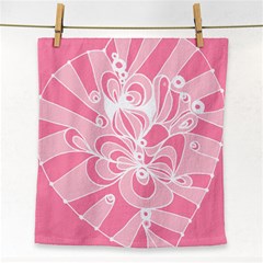 Pink Zendoodle Face Towel by Mazipoodles