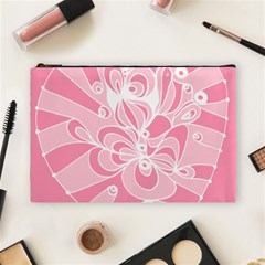 Pink Zendoodle Cosmetic Bag (large) by Mazipoodles