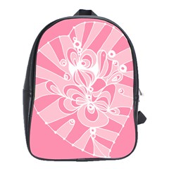 Pink Zendoodle School Bag (large) by Mazipoodles