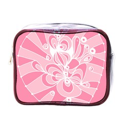 Pink Zendoodle Mini Toiletries Bag (one Side) by Mazipoodles