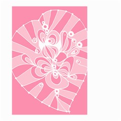 Pink Zendoodle Small Garden Flag (two Sides) by Mazipoodles