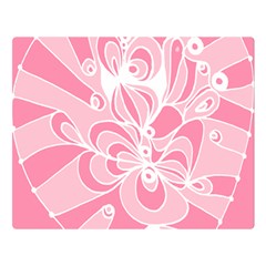 Pink Zendoodle Double Sided Flano Blanket (large) by Mazipoodles