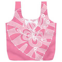 Pink Zendoodle Full Print Recycle Bag (xxl) by Mazipoodles