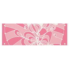 Pink Zendoodle Banner And Sign 6  X 2  by Mazipoodles