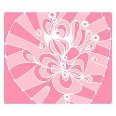 Pink Zendoodle Flano Blanket (small) by Mazipoodles