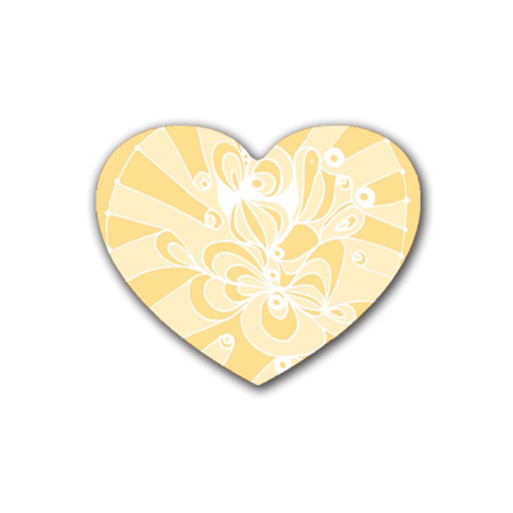 Amber Zendoodle Rubber Coaster (Heart)