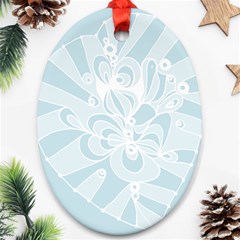 Blue 2 Zendoodle Ornament (oval) by Mazipoodles