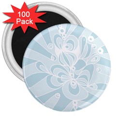 Blue 2 Zendoodle 3  Magnets (100 Pack) by Mazipoodles