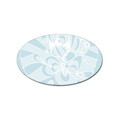 Blue 2 Zendoodle Sticker (oval) by Mazipoodles