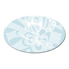 Blue 2 Zendoodle Oval Magnet by Mazipoodles