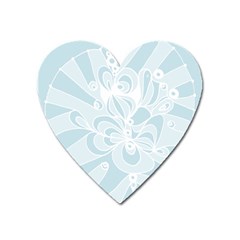 Blue 2 Zendoodle Heart Magnet by Mazipoodles