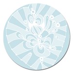 Blue 2 Zendoodle Magnet 5  (Round) Front