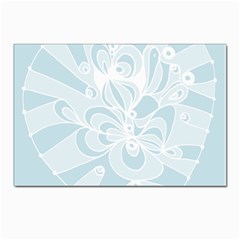 Blue 2 Zendoodle Postcard 4 x 6  (pkg Of 10) by Mazipoodles