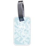 Blue 2 Zendoodle Luggage Tag (two sides) Front