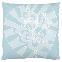 Blue 2 Zendoodle Large Flano Cushion Case (one Side) by Mazipoodles