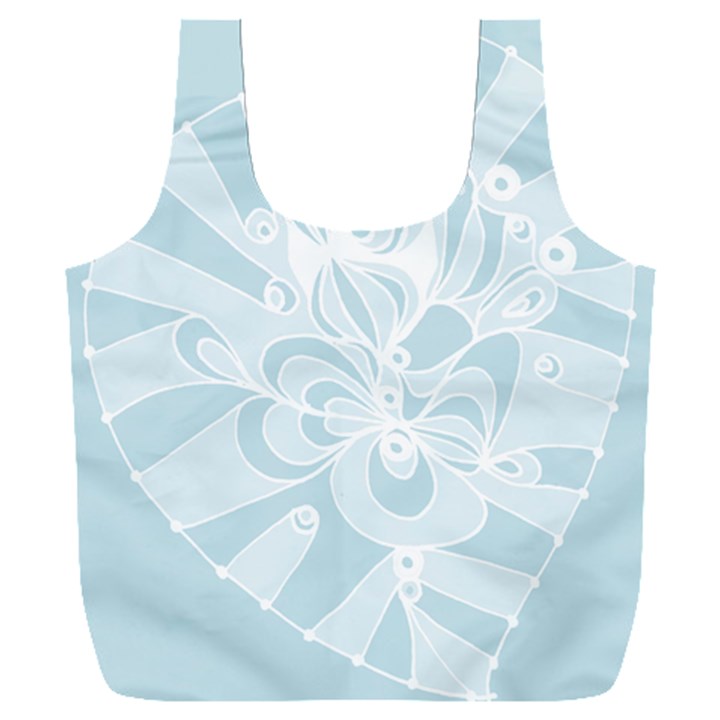 Blue 2 Zendoodle Full Print Recycle Bag (XXL)