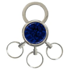 Blue 3 Zendoodle 3-ring Key Chain by Mazipoodles