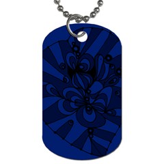 Blue 3 Zendoodle Dog Tag (one Side) by Mazipoodles