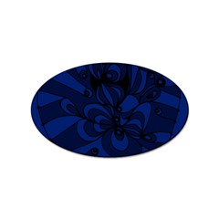 Blue 3 Zendoodle Sticker Oval (10 Pack) by Mazipoodles