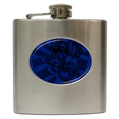 Blue 3 Zendoodle Hip Flask (6 Oz) by Mazipoodles