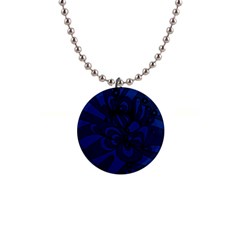 Blue 3 Zendoodle 1  Button Necklace by Mazipoodles