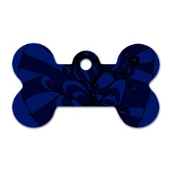 Blue 3 Zendoodle Dog Tag Bone (two Sides) by Mazipoodles