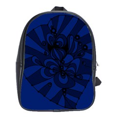 Blue 3 Zendoodle School Bag (large) by Mazipoodles