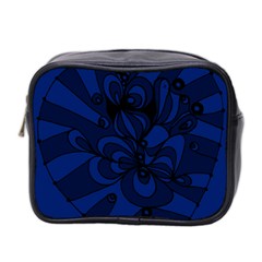 Blue 3 Zendoodle Mini Toiletries Bag (two Sides) by Mazipoodles