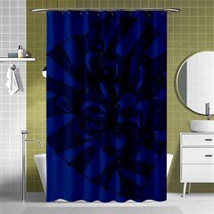 Blue 3 Zendoodle Shower Curtain 48  X 72  (small)  by Mazipoodles