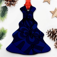 Blue 3 Zendoodle Ornament (christmas Tree)  by Mazipoodles