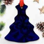 Blue 3 Zendoodle Ornament (Christmas Tree)  Front