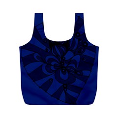 Blue 3 Zendoodle Full Print Recycle Bag (m) by Mazipoodles