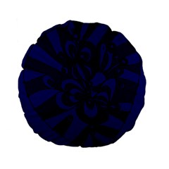 Blue 3 Zendoodle Standard 15  Premium Flano Round Cushions by Mazipoodles