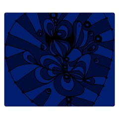 Blue 3 Zendoodle Double Sided Flano Blanket (small) by Mazipoodles