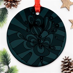 Green Zendoodle Ornament (round) by Mazipoodles