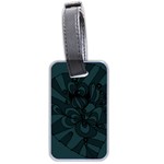 Green Zendoodle Luggage Tag (two sides) Front