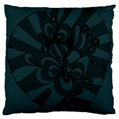 Green Zendoodle Standard Flano Cushion Case (two Sides) by Mazipoodles