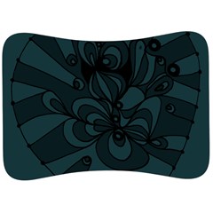 Green Zendoodle Velour Seat Head Rest Cushion by Mazipoodles