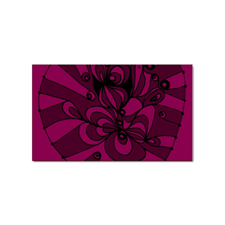 Aubergine Zendoodle Sticker (Rectangular)