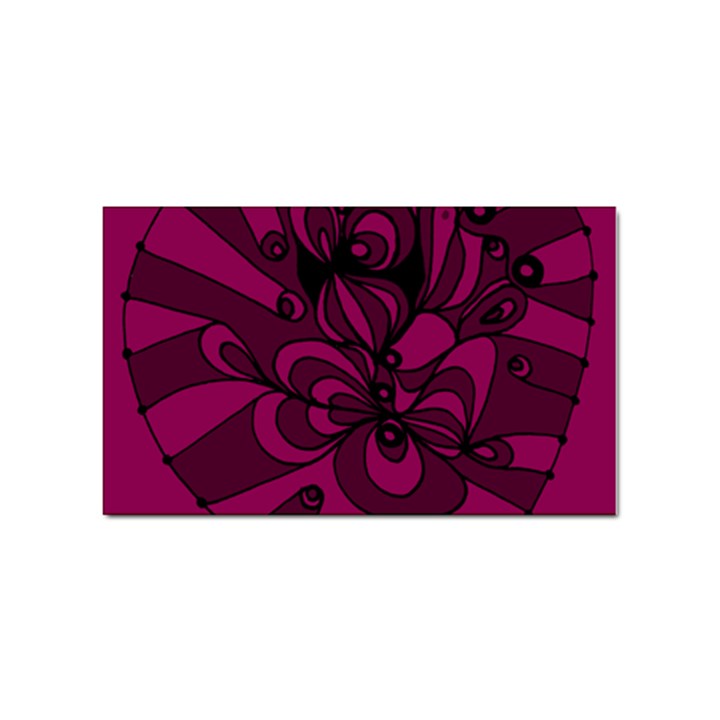 Aubergine Zendoodle Sticker Rectangular (100 pack)