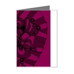 Aubergine Zendoodle Mini Greeting Card Left