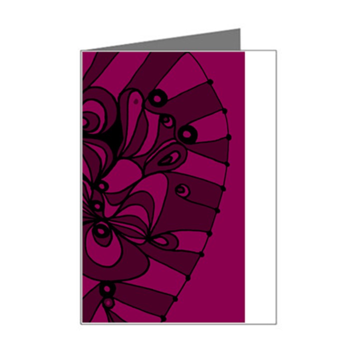 Aubergine Zendoodle Mini Greeting Card