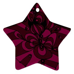 Aubergine Zendoodle Star Ornament (two Sides) by Mazipoodles