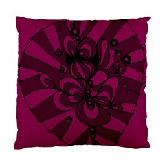 Aubergine Zendoodle Standard Cushion Case (one Side) by Mazipoodles