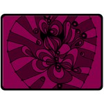 Aubergine Zendoodle Fleece Blanket (Large) 80 x60  Blanket Front