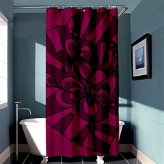 Aubergine Zendoodle Shower Curtain 36  X 72  (stall)  by Mazipoodles