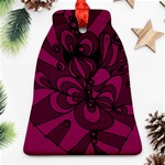 Aubergine Zendoodle Ornament (Bell) Front