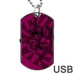 Aubergine Zendoodle Dog Tag USB Flash (One Side) Front